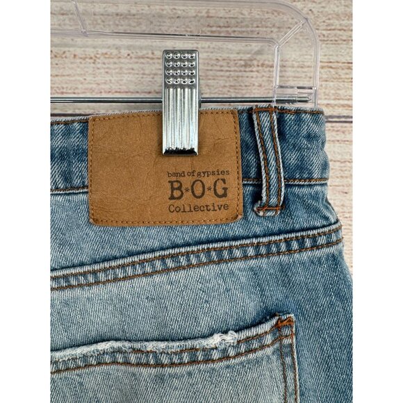 Band of Gypsies emme tomboy Distressed Jeans Women's Size‎ 27 Blue Medium Wash - Picture 7 of 14